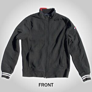 Tommy Hilfiger Full Zip Cotton Jacket, Black, Men’s Size Medium